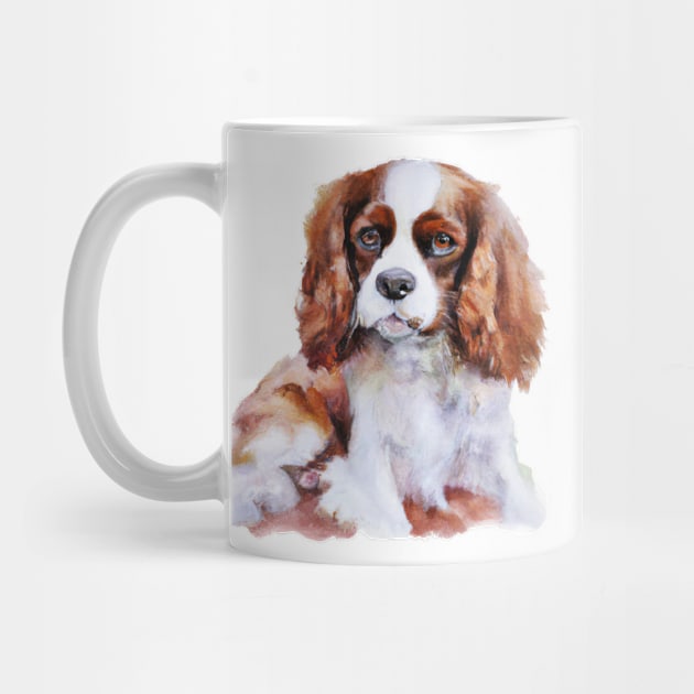 Cavalier King Charles Spaniel Watercolor - Gift For Dog Lovers by Edd Paint Something